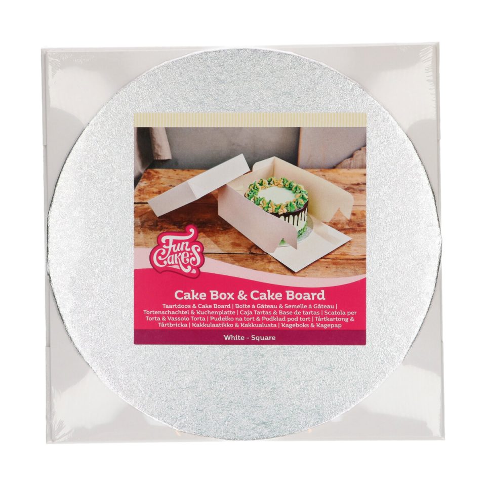FunCakes taartdoos and rond cakeboard 25x25x15 cm