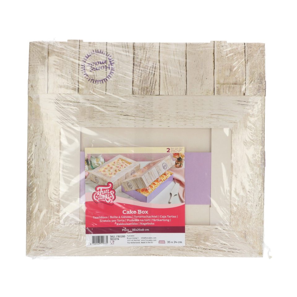 FunCakes taartdoos Pure 36x25x8 cm 2 stuks