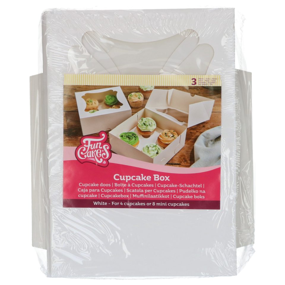 FunCakes cupcakedoos White 4 3 stuks