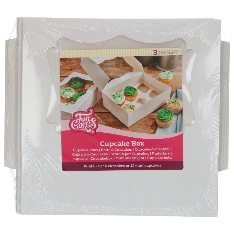 FunCakes cupcakedoos White 6 3 stuks