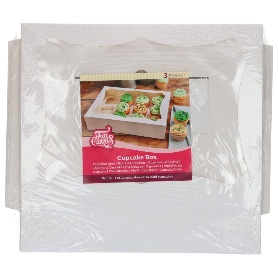 FunCakes cupcakedoos White 12 3 stuks