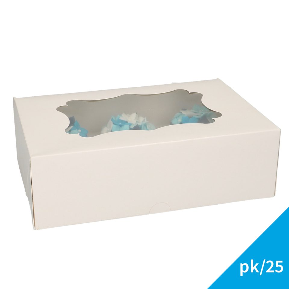 FunCakes cupcakedoos White 6 25 stuks