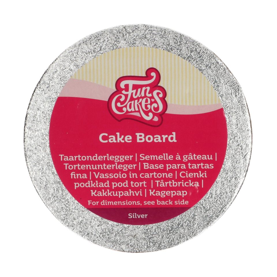 FunCakes cakeboard rond Silver Ø10 cm