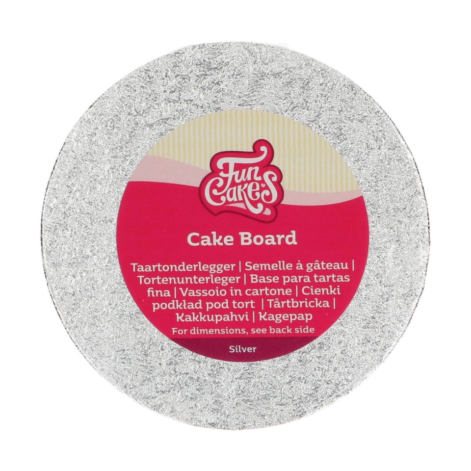 FunCakes cakeboard rond Silver Ø15 cm
