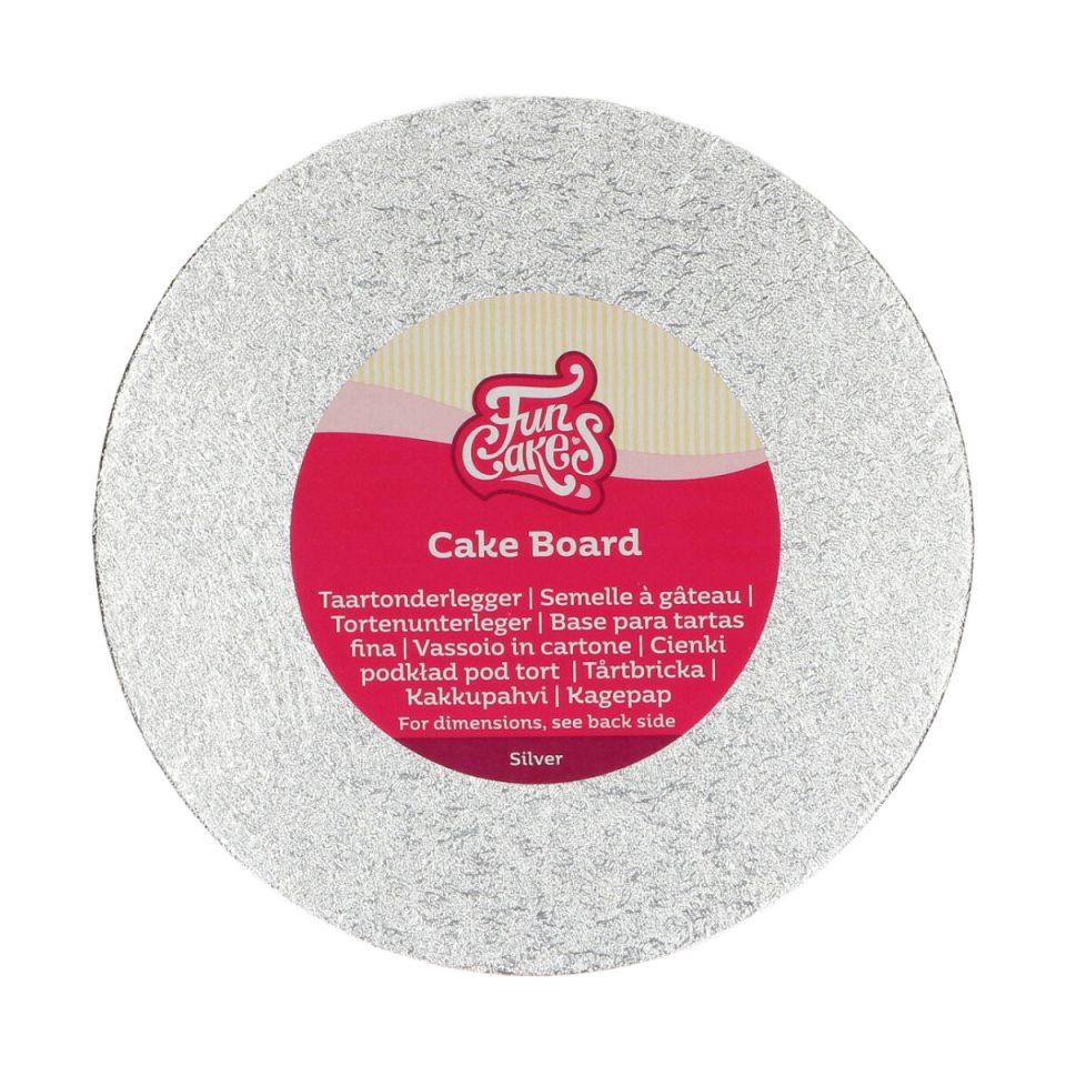 FunCakes cakeboard rond Silver Ø17,5 cm