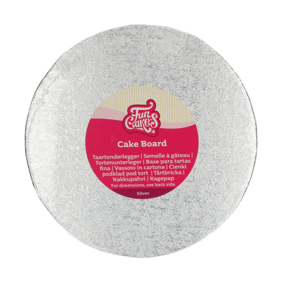 FunCakes cakeboard rond Silver Ø22,5 cm