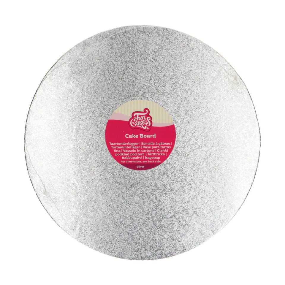 FunCakes cakeboard rond Silver Ø33 cm