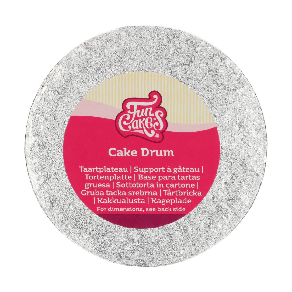 FunCakes cake drum rond Silver Ø12,5 cm