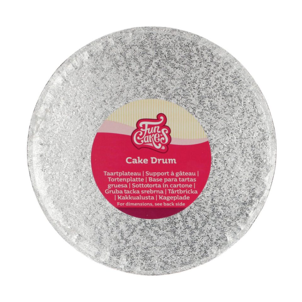 FunCakes cake drum Round Silver Ø20 cm
