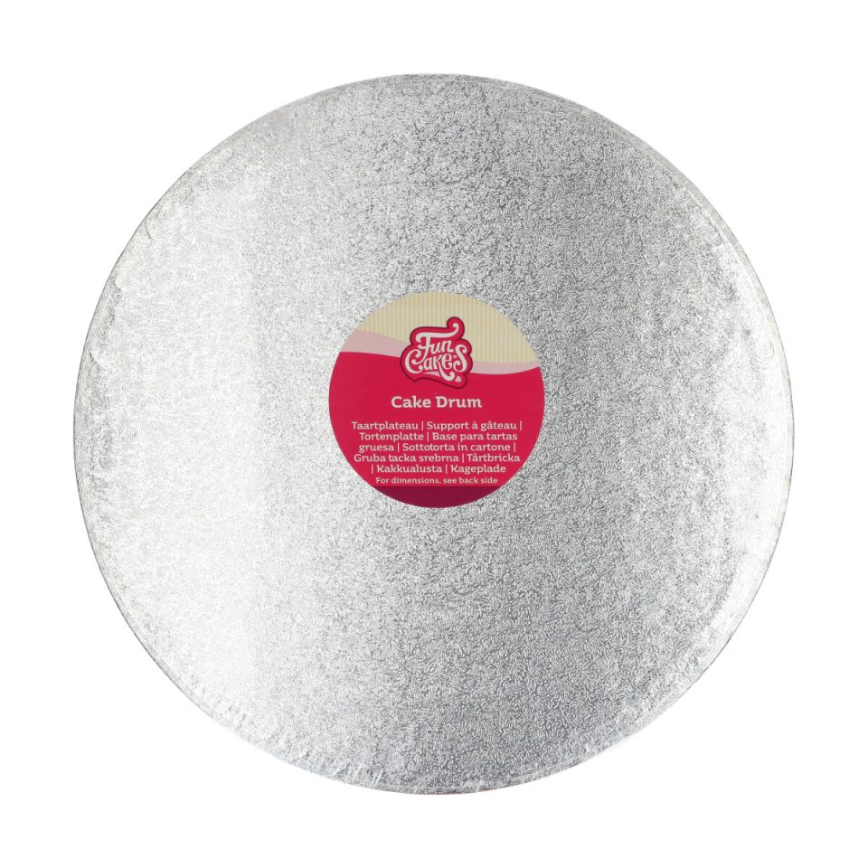FunCakes cake drum rond Silver Ø33 cm