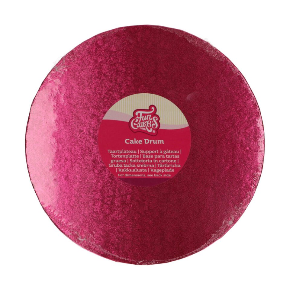 FunCakes cake drum Round Cerise Ø25 cm