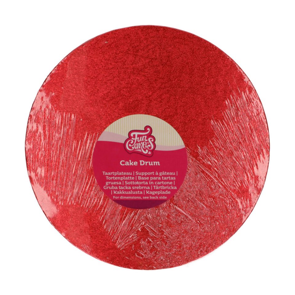 FunCakes cake drum Round Red Ø25 cm