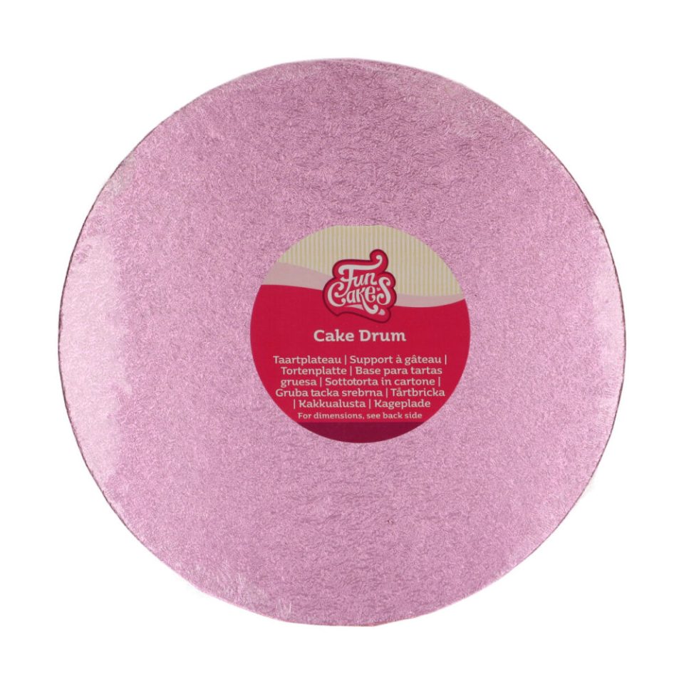 FunCakes cake drum Round Pink Ø25 cm