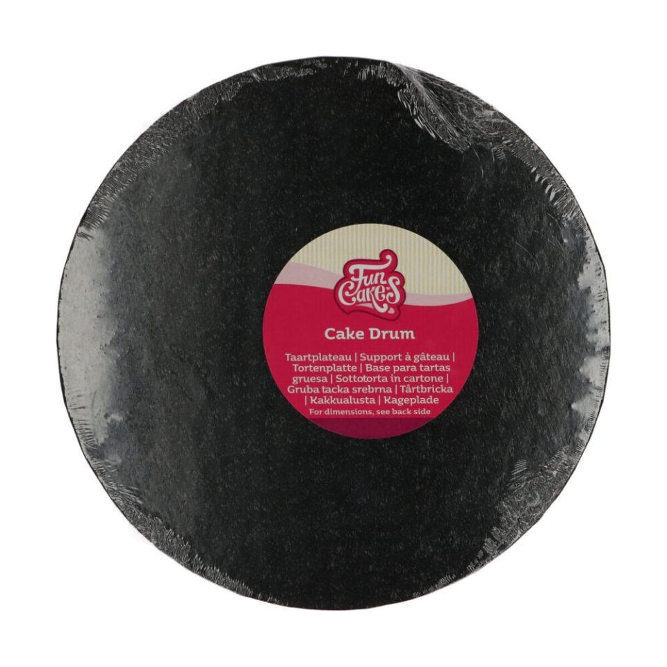 FunCakes cake drum Round Black Ø25 cm