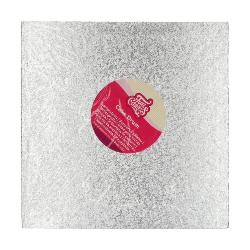 FunCakes cake drum Square Silver 27,5 cm
