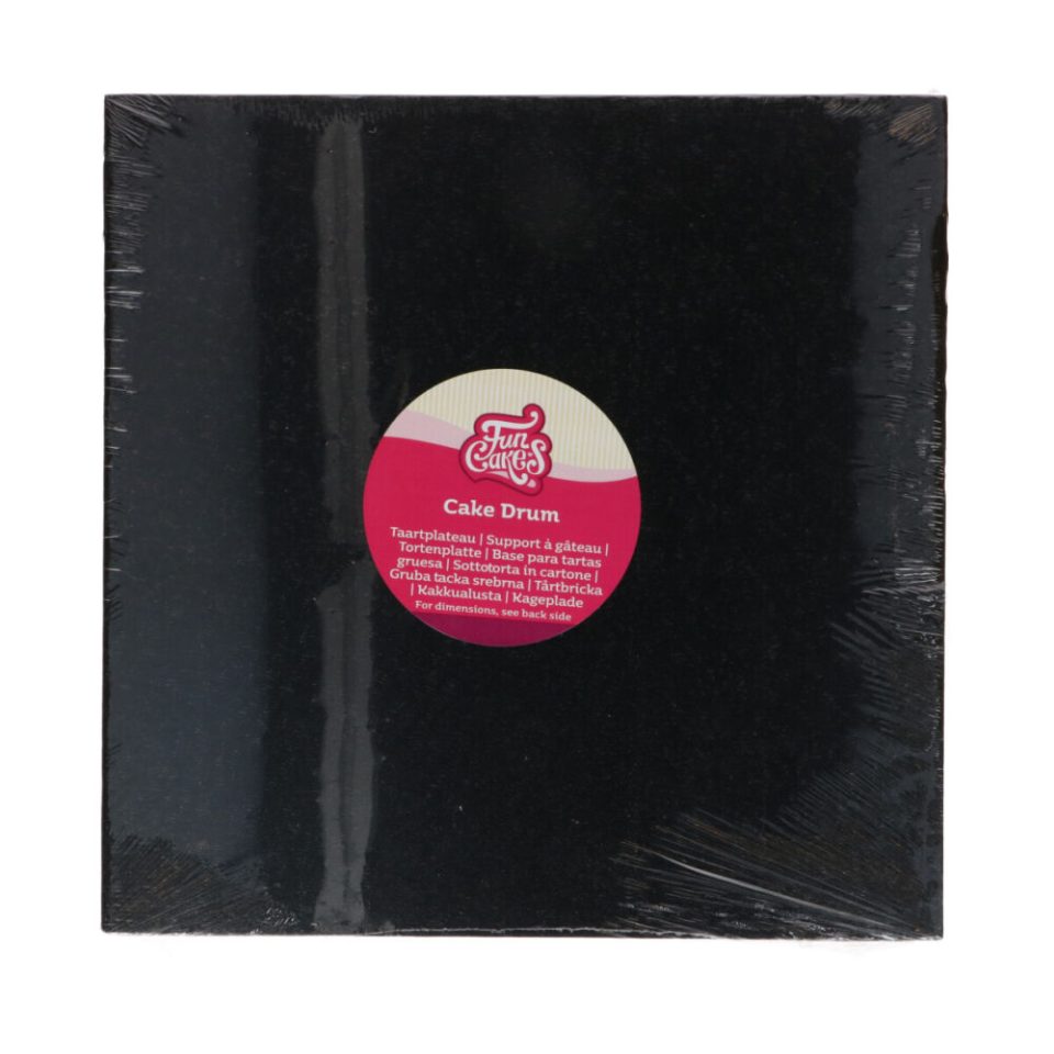 FunCakes cake drum Square Black 30,5 cm