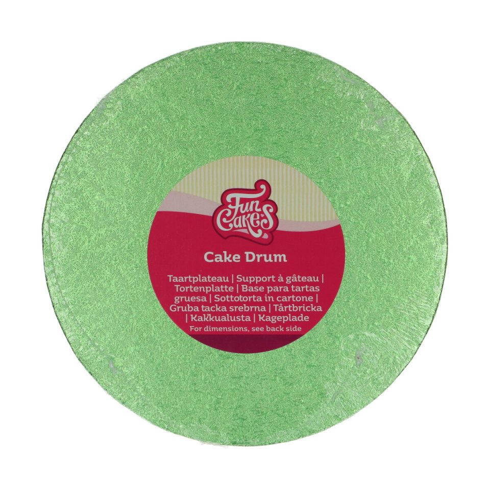 FunCakes cake drum rond Light Green Ø20 cm