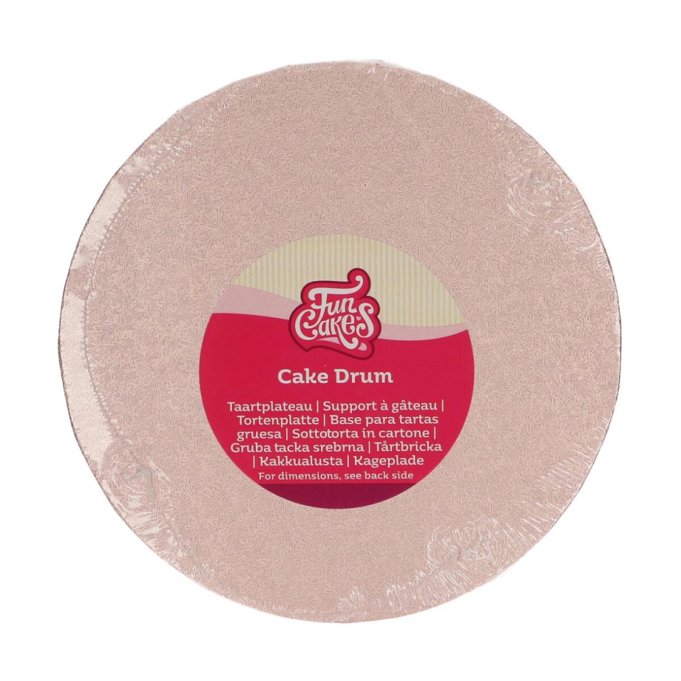 FunCakes cake drum rond Rosé Gold Ø20 cm