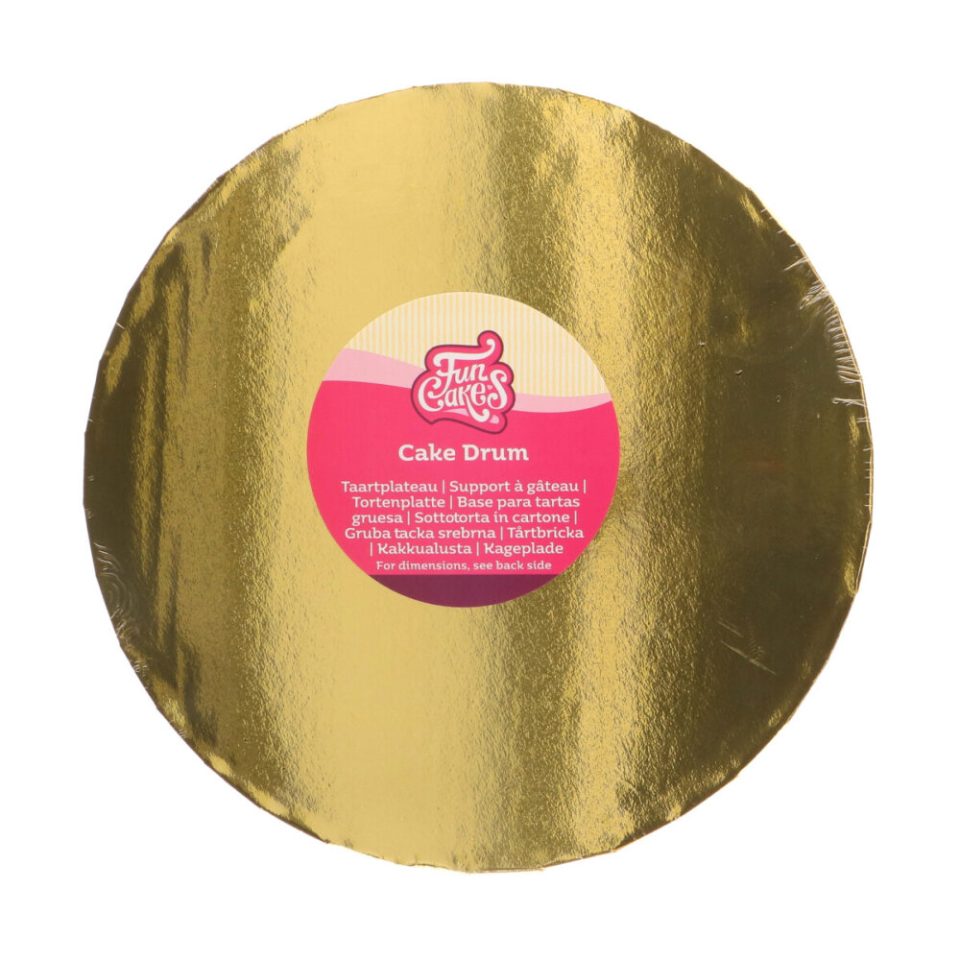 FunCakes cake drum Round Gold Ø25 cm 20 mm
