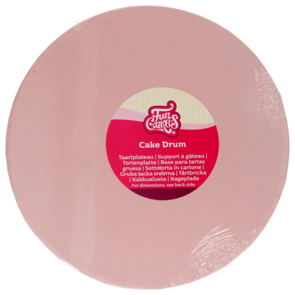 FunCakes cake drum Round Pastel Pink Ø25 cm