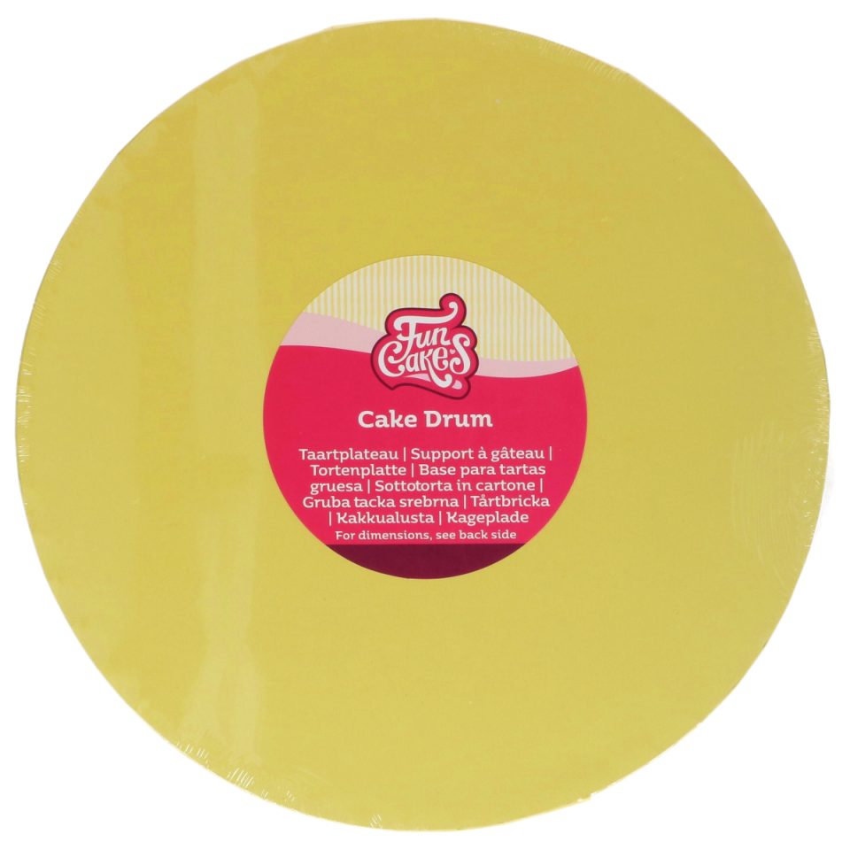 FunCakes cake drum rond Pastel Yellow Ø30 cm