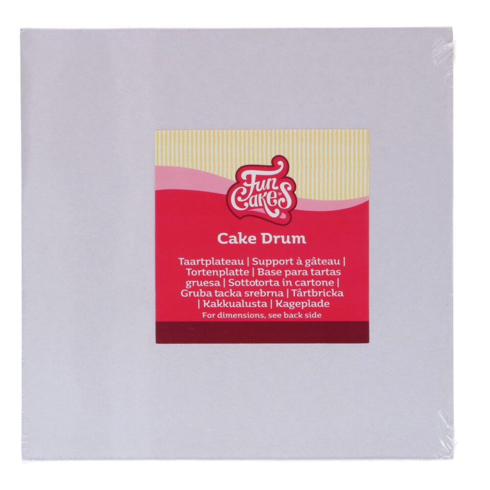 FunCakes cake drum Square White 22,5 cm