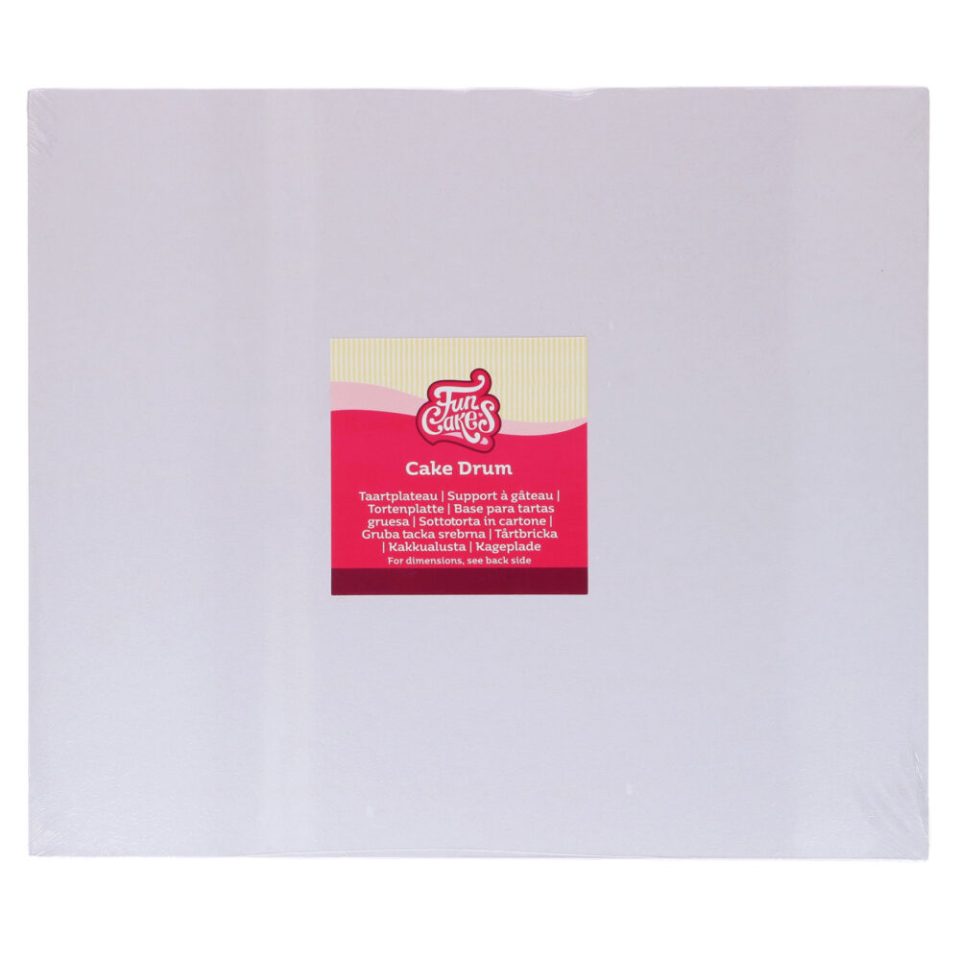 FunCakes cake drum Oblong White 35x30 cm