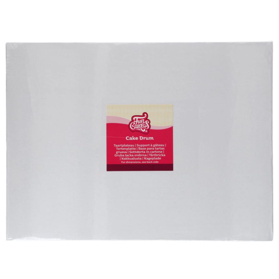 FunCakes cake drum Oblong 40x30 cm White 20 mm