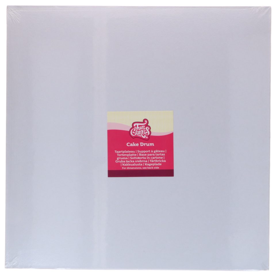 FunCakes cake drum vierkant White 40 cm