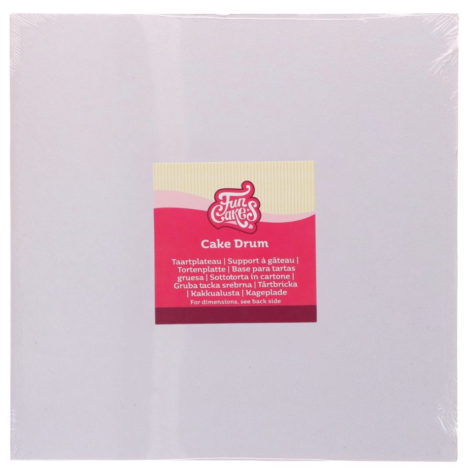 FunCakes cake drum vierkant White 27,5 cm