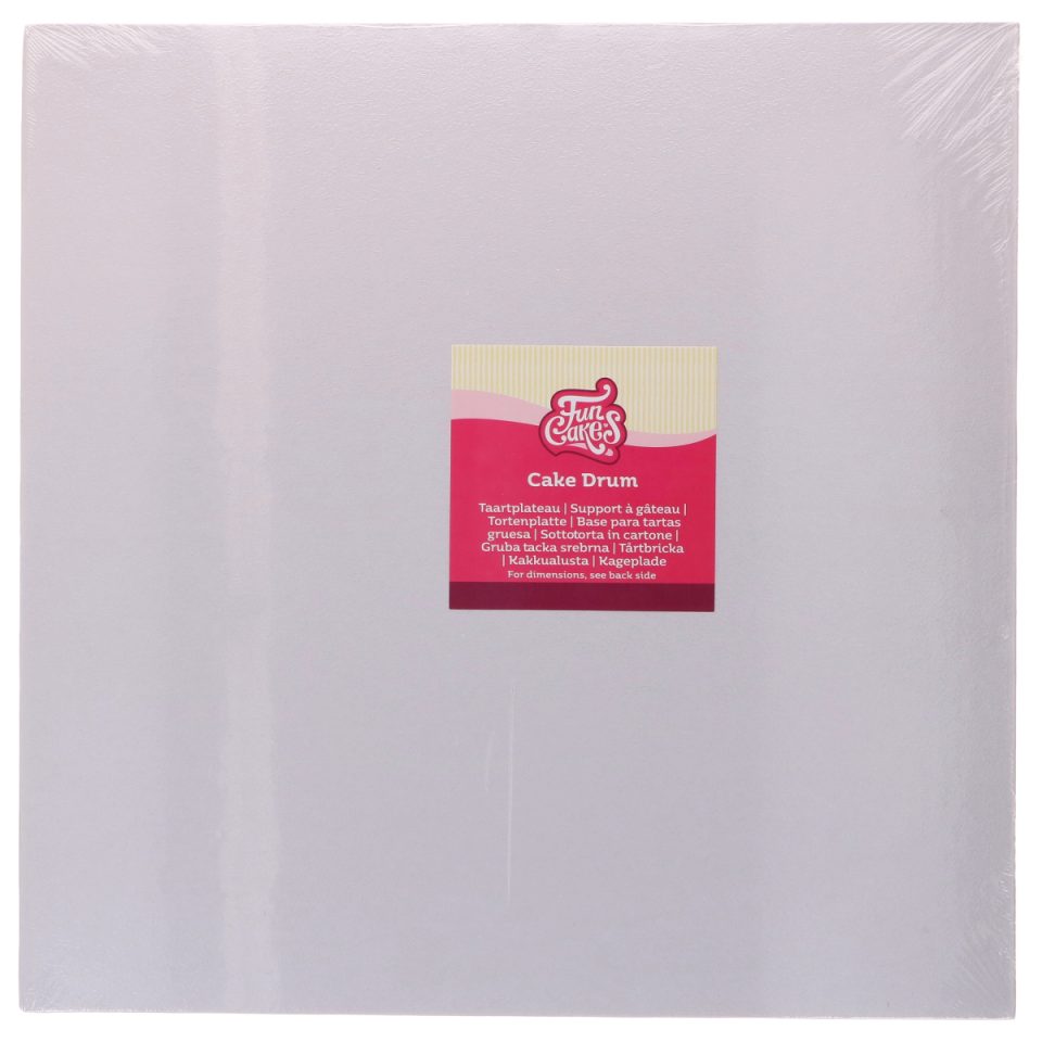 FunCakes cake drum vierkant White 38 cm