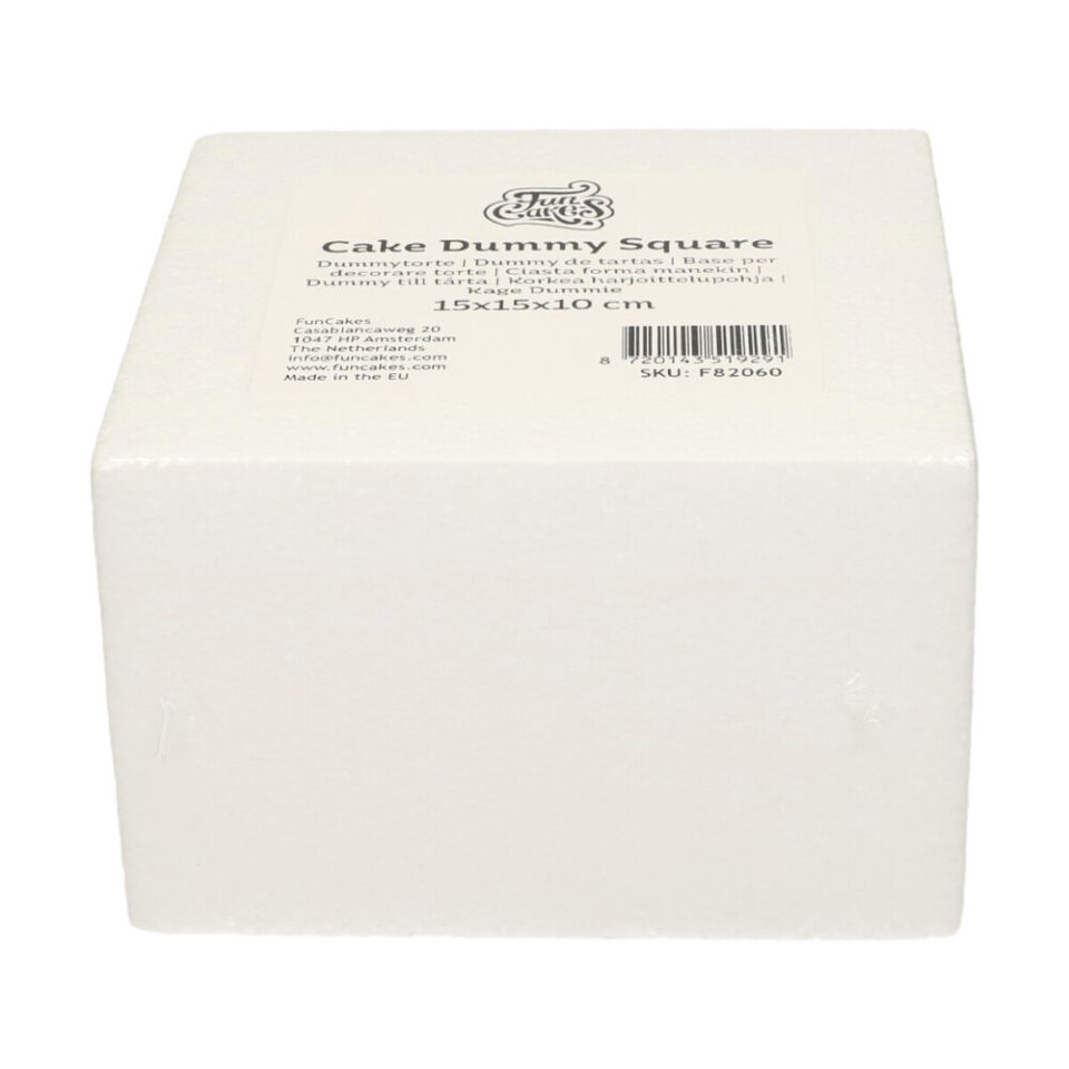 FunCakes taartdummy Square 15x15x10 cm