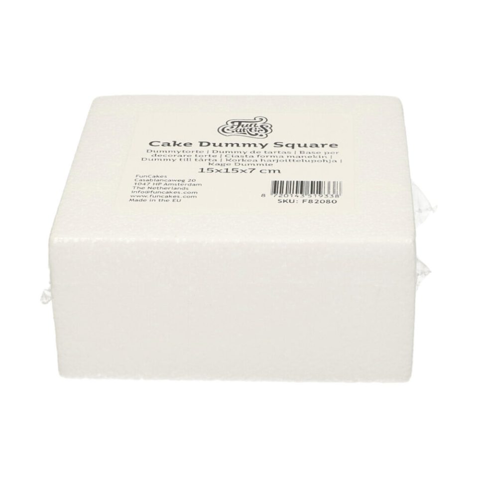 FunCakes taartdummy Square 15x15x7 cm