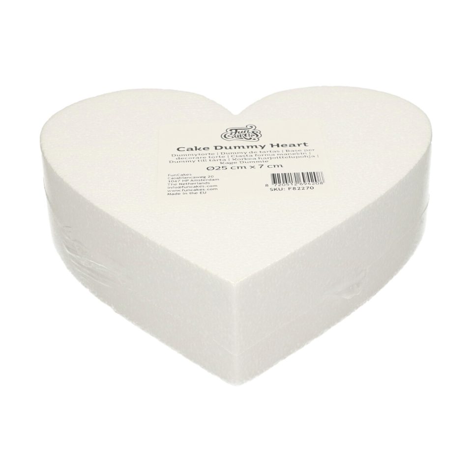 FunCakes taartdummy hart Ø25x7 cm