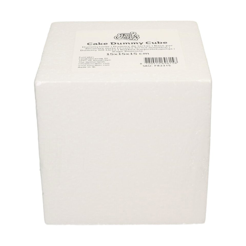 FunCakes taartdummy Cube 15x15x15 cm