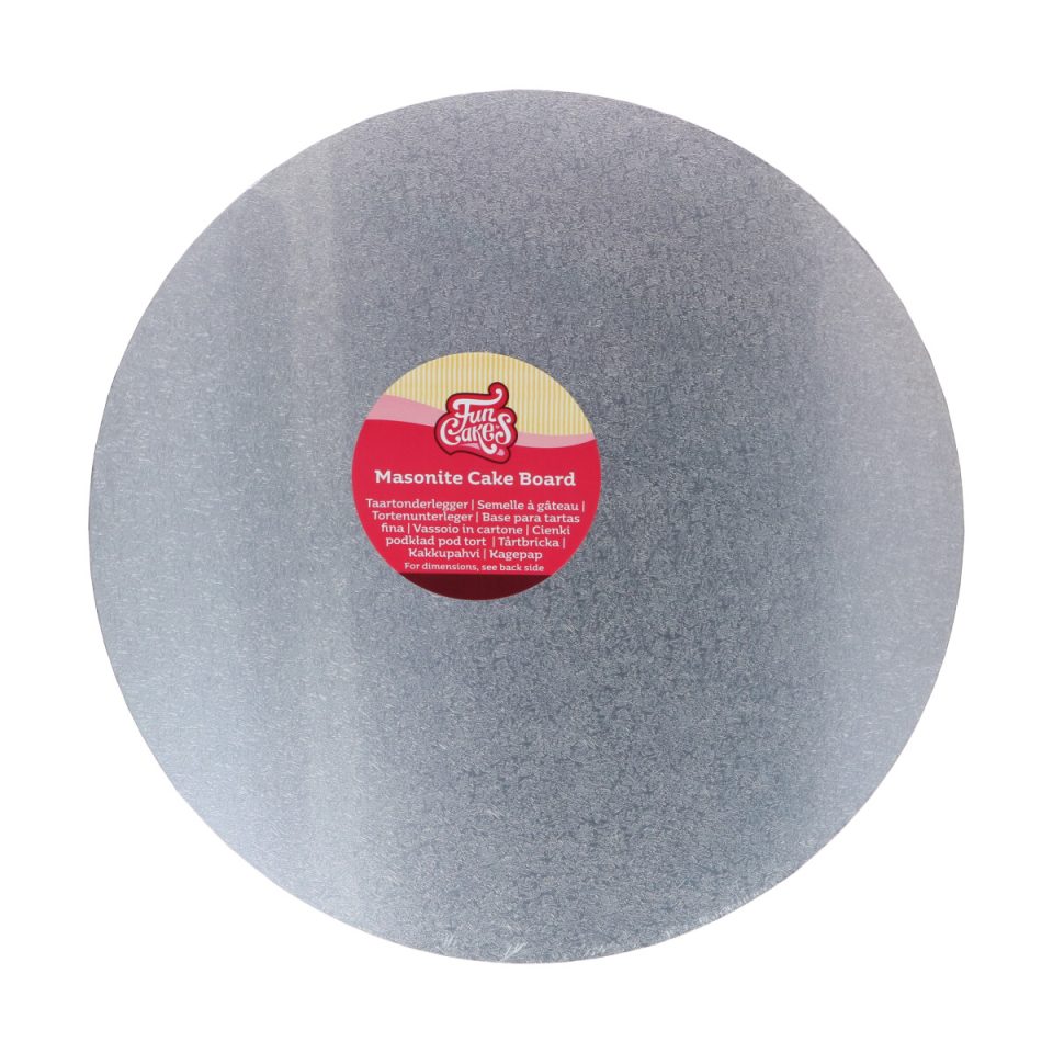 FunCakes Masonite cakeboard rond Silver Ø30 cm