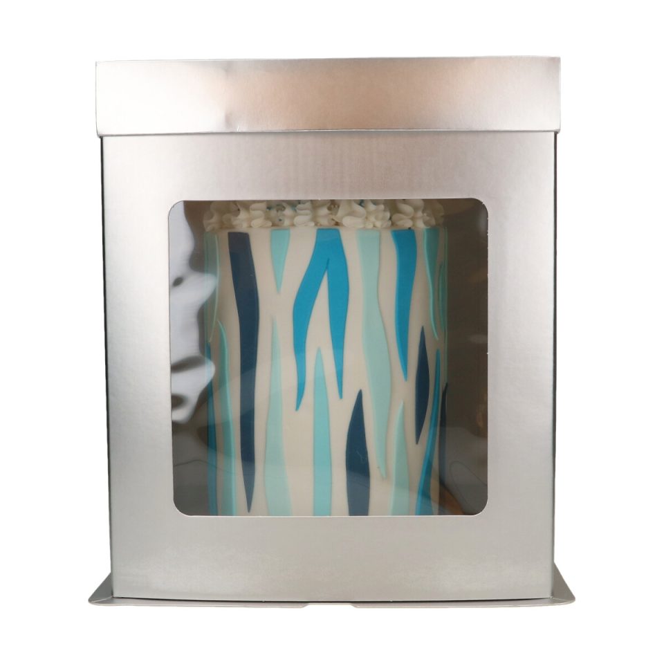 FunCakes Tall taartdoos Silver 21x21x23,5 cm