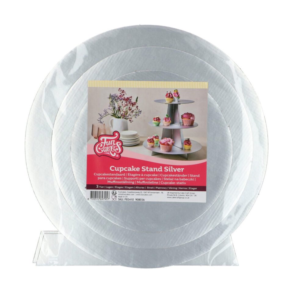 FunCakes Cupcake Stand 3-Tier Silver