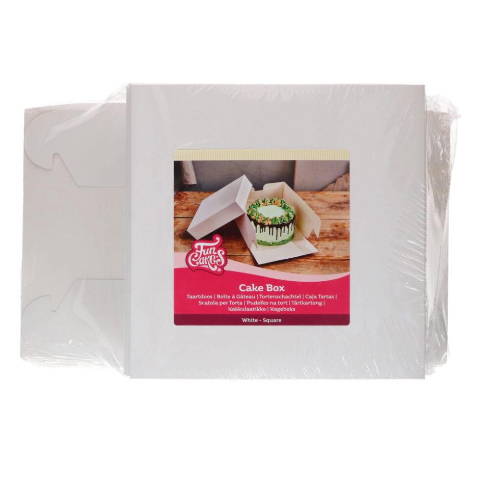 FunCakes taartdoos Swan Neck White 25x25x8 cm 25 stuks