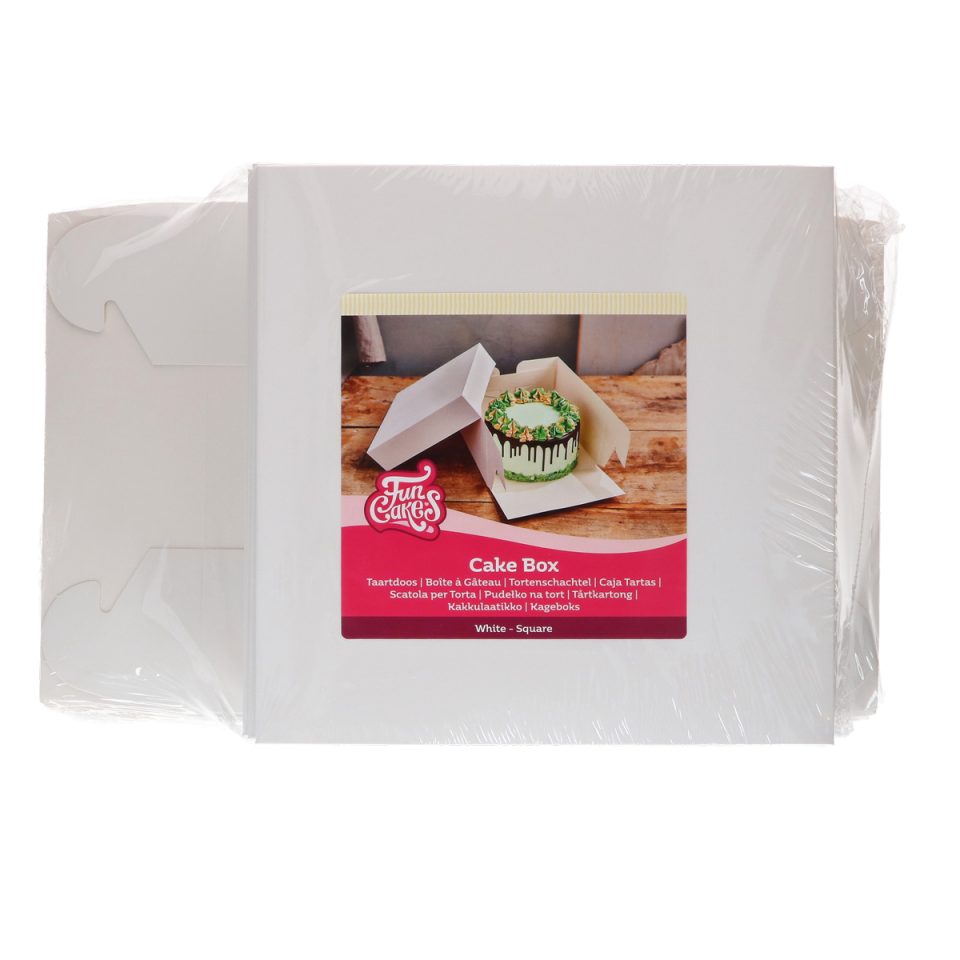 FunCakes taartdoos Swan Neck White 32x32x8 cm 25 stuks