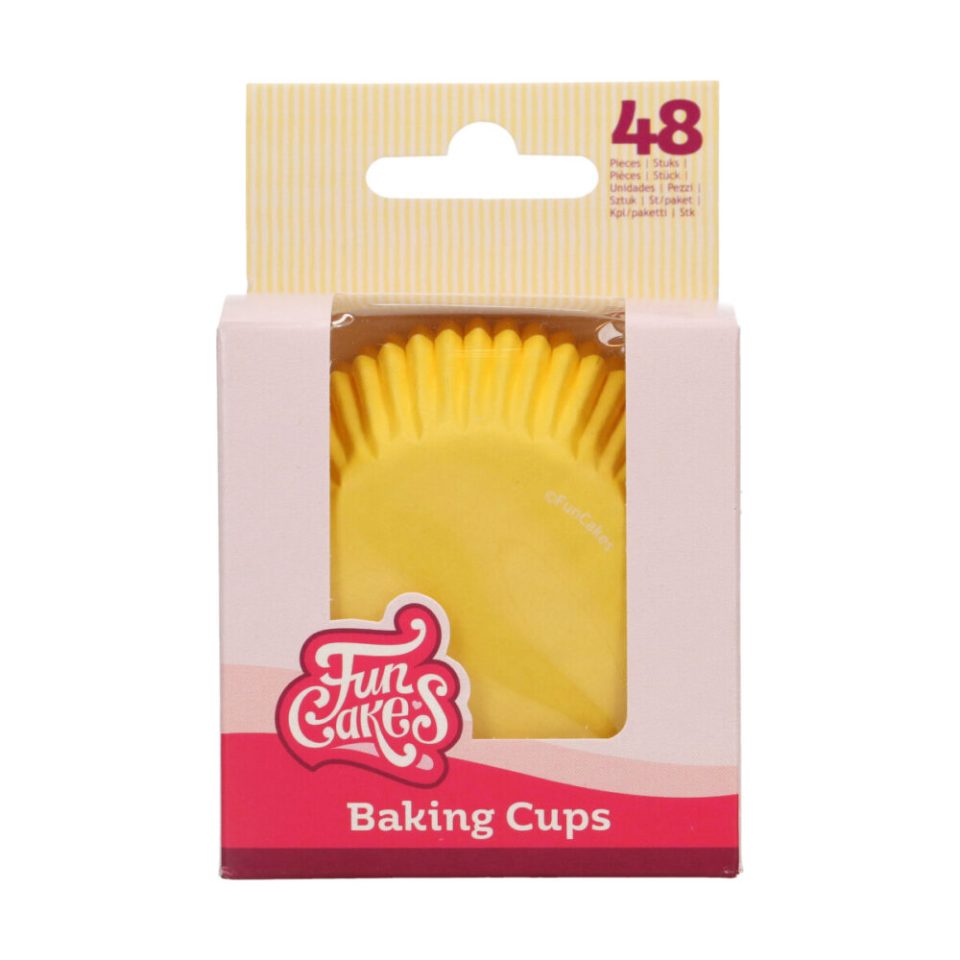 FunCakes cupcakevormpjes Yellow 48 stuks