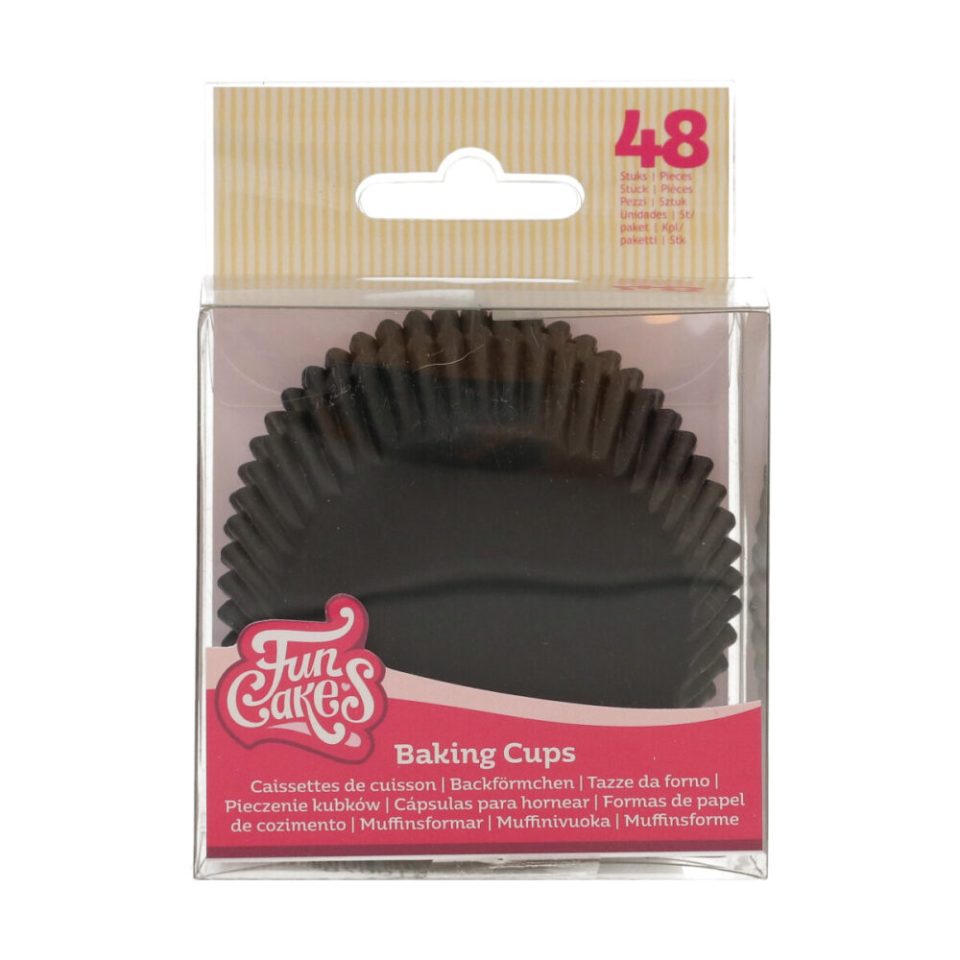 FunCakes cupcakevormpjes Black 48 stuks