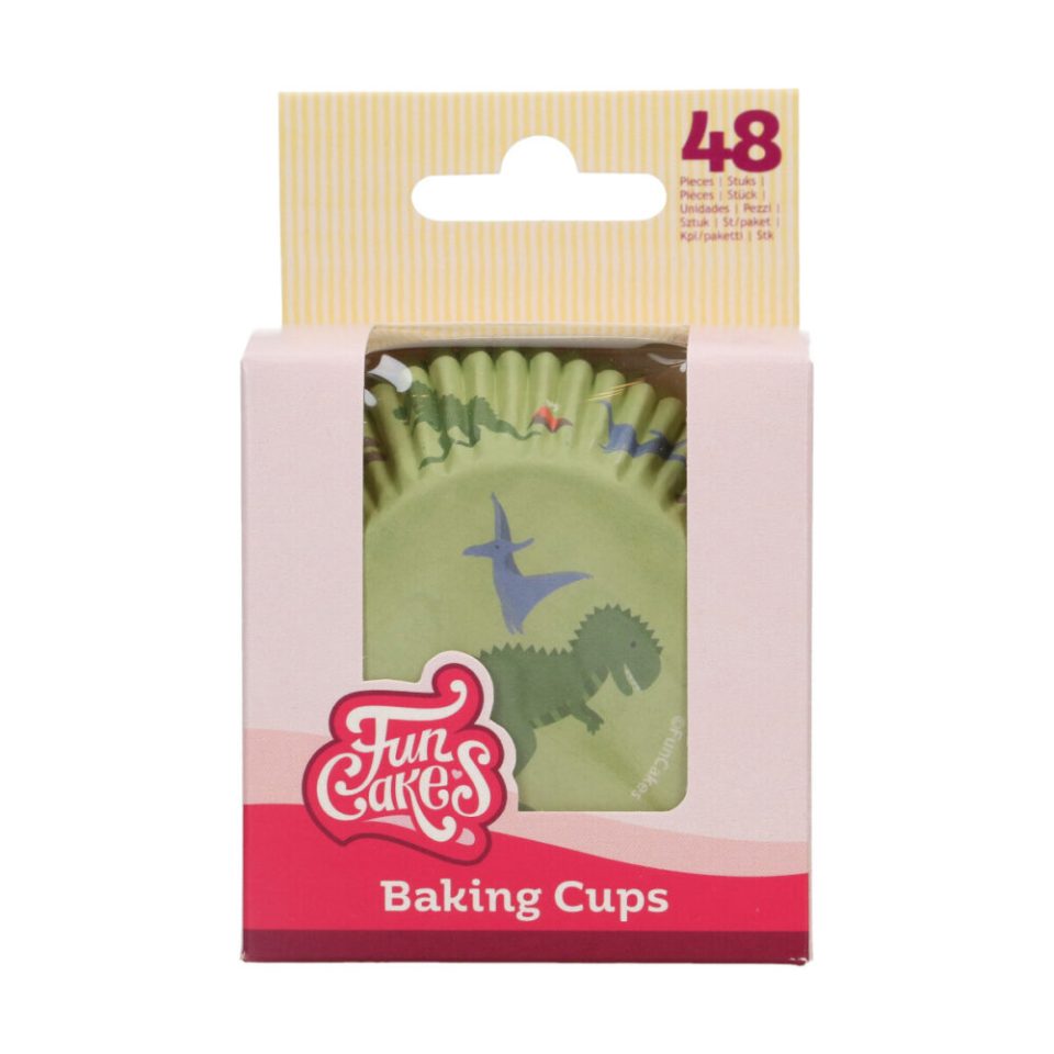 FunCakes cupcakevormpjes Dino 48 stuks