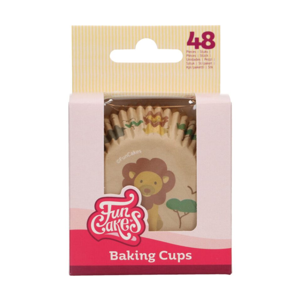 FunCakes cupcakevormpjes Safari Animals 48 stuks