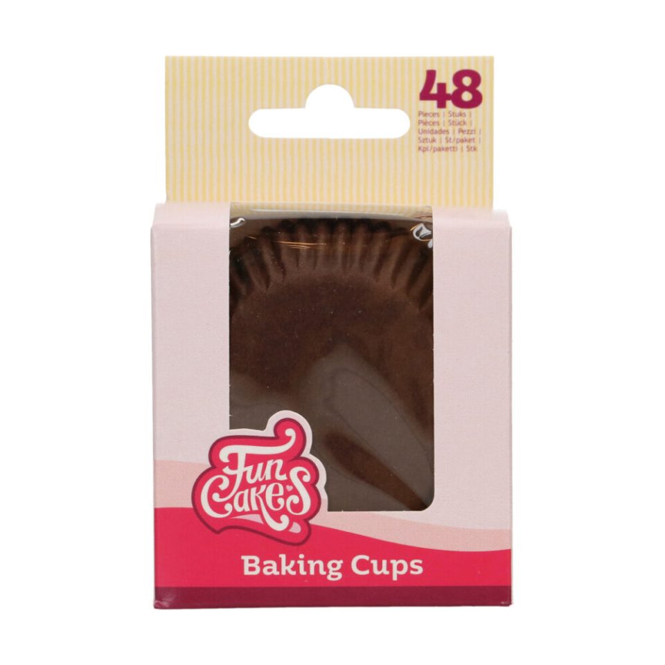 FunCakes cupcakevormpjes Brown 48 stuks