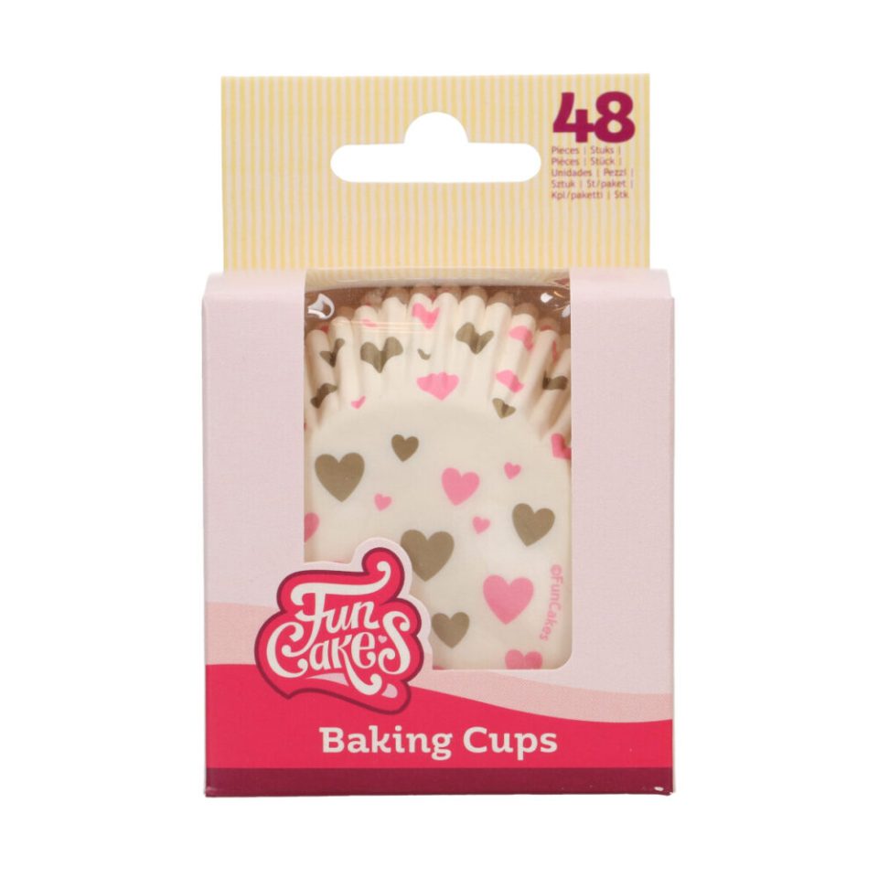FunCakes cupcakevormpjes Hearts 48 stuks
