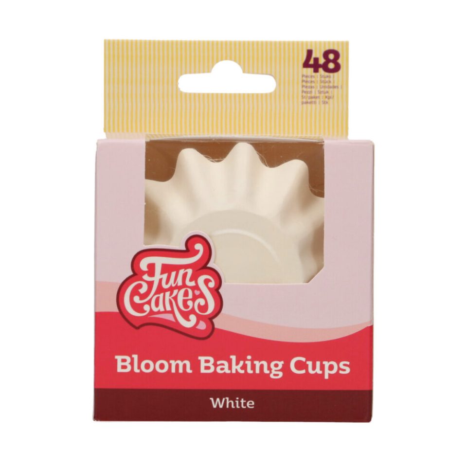 FunCakes Bloom cupcakevormpjes White 48 stuks