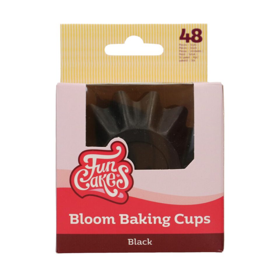 FunCakes Bloom cupcakevormpjes Black 48 stuks