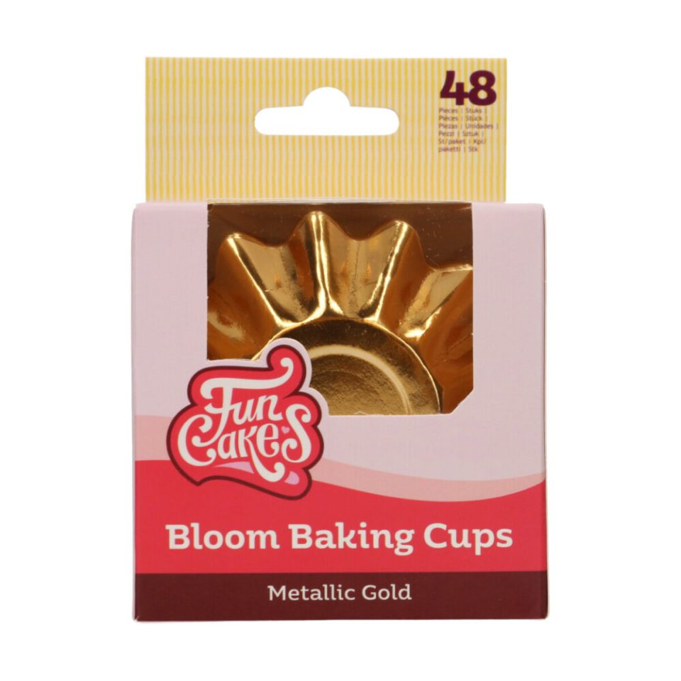 FunCakes Bloom cupcakevormpjes Metallic Gold 48 stuks