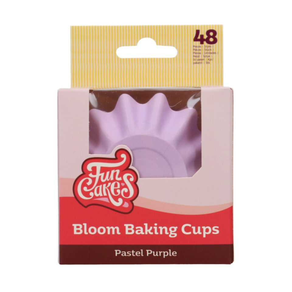 FunCakes Bloom cupcakevormpjes Pastel Purple 48 stuks